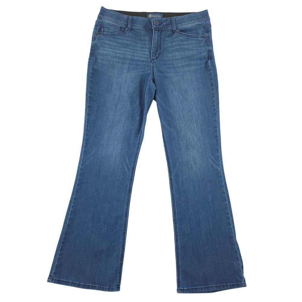 Democracy Jeans Womens 14 Blue Wash Mid Rise Absolution Bootcut Stretch Denim
